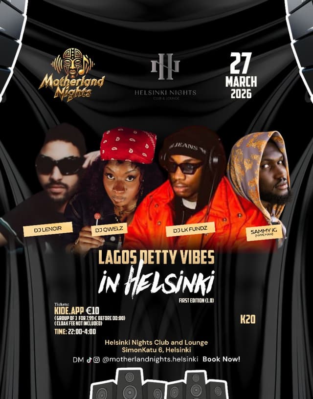 Lagos Detty Vibes in Helsinki